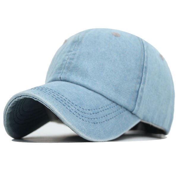 Xlamulu boné de beisebol unissex casual, liso e aba de cor lisa, gorros casuais para homens e mulheres chapéu do boné: light jean