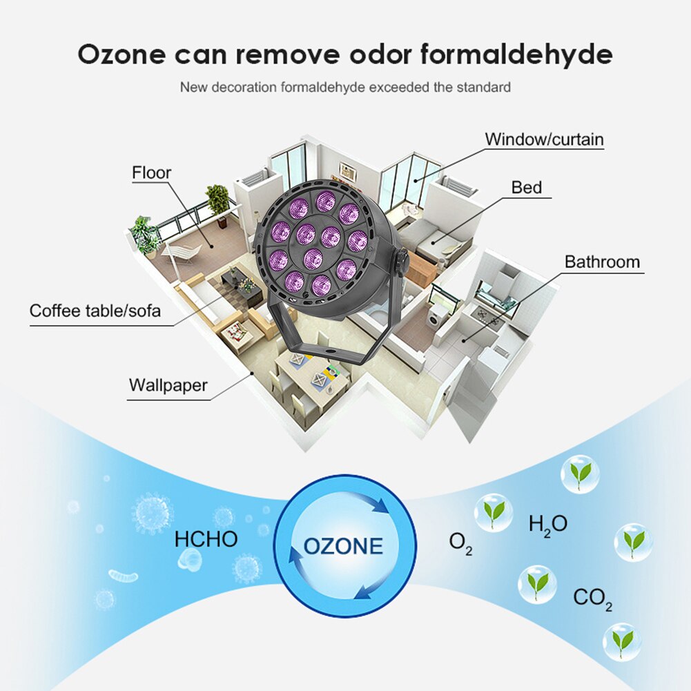 48W 12 LED remote control UV Sterilizer Disinfection and Sterilization Bulbs Home UV Sterilizer Sterilization Mite Removal Lamp