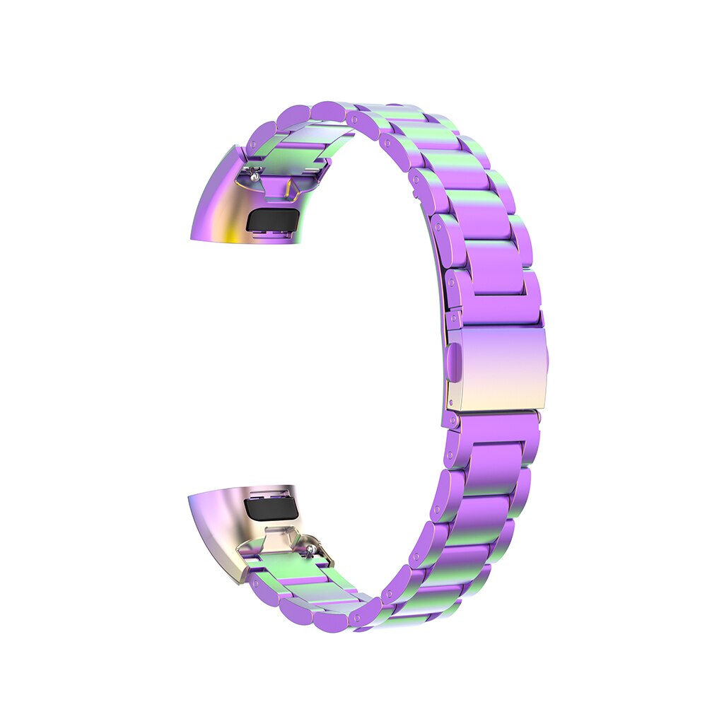 Armband voor huawei band 3 pro polsband band voor huawei band 4 pro bandjes horlogeband roestvrij staal vervangende bandjes bandjes: Kleurrijk / Huawei band 3