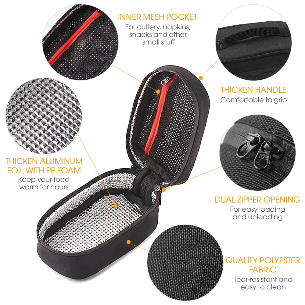 Lunchbox Small Insulated Lunch Bag Thermal Lunch Box Portable Food Containers Cooler Bags for Picnic Camping Hiking Equipment