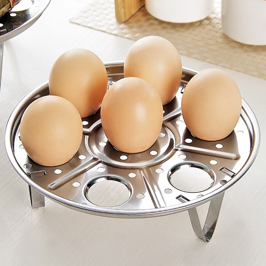 Stainless Steel Food Basket Stand Instant Pot Stackable Egg Vegetable Pressure Cooker Steam Holder Steaming Divider Steamer Rack