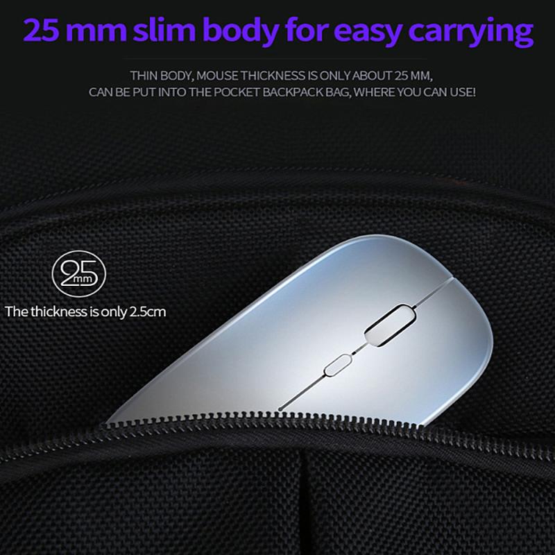 4 Colors 1600 DPI Silent Wireless Mouse ComputerMause Rechargeable Ergonomic Mouse 2.4Ghz USB Optical Mice For Desktop Laptop PC