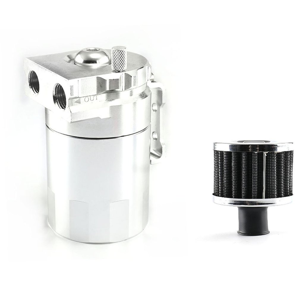 Oil Catch Can Kit Reservoir Tank Engine Polish Baffled Universal Aluminum Oil Pot Update Accessories