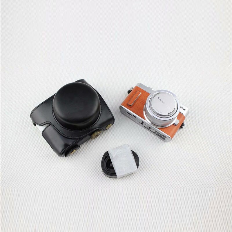 PU Camera Leather Case Cover Voor Panasonic Lumix DC-GF10 GF9 GF8 GF7 GX900 GX950 GX850 GX800 Camera Tas Met Schouder band
