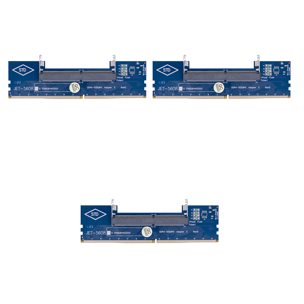 1/2/3 szt. adapter pamięci laptopa robić komputera stacjonarnego więc-DIMM robić karty DIMM PC karta złącza DDR3 DDR4: czarny