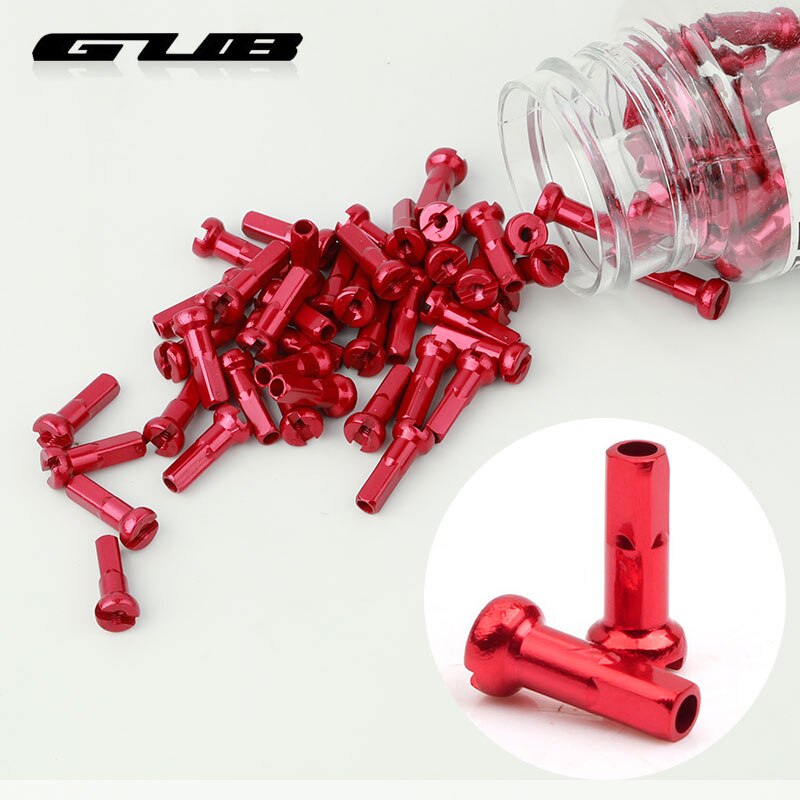 Gub 100 stk eiker nipler cnc-maskinerte elokserte  g14 eiker caps legering lett vekt flerfarge alternativer sykkel hjul felg deler