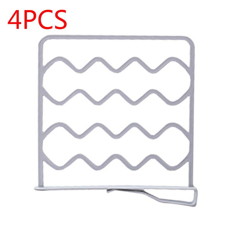 10PCS Closet Shelf Dividers Wardrobe Partition Shelves Divider Clothes Wire Shelving Storage Holders Organizer Accessories Home: 4PCS Grey