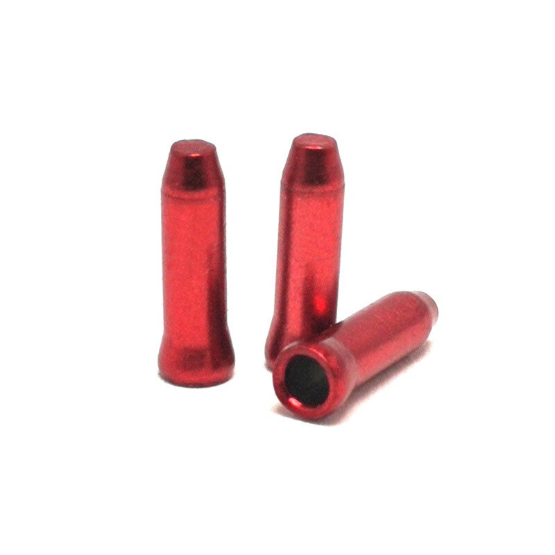 Aluminium Fiets Cable End Caps Mtb Racefiets Remkabel Cap Draad End Cap Past Voor Brake Shift Derailleur kabel: Red