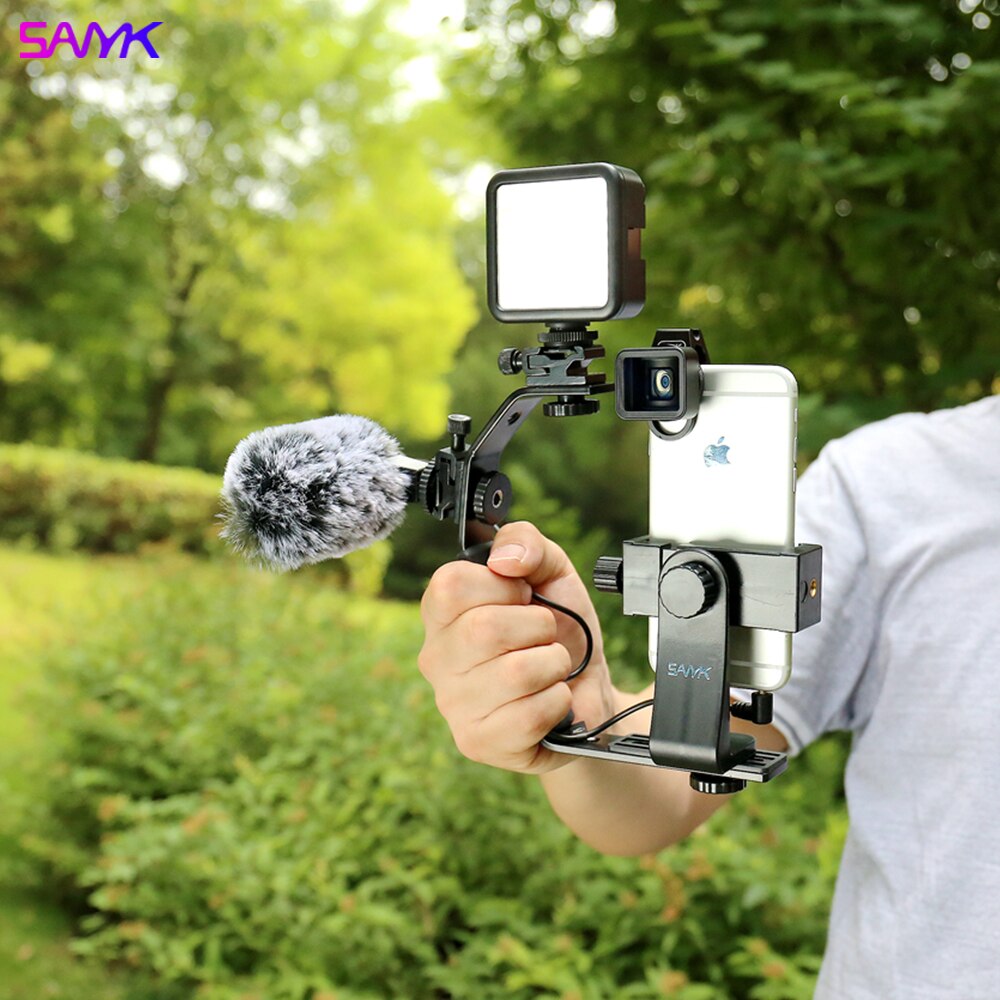 SANYK Mobile Phone Photo Stabilizer Photography Stand Video Stabilizer Phone Stabilizer Phone Stand Flash Stand