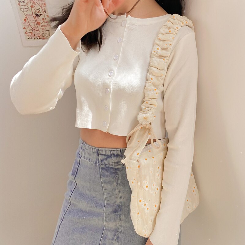 Casual blommig kvinnor axelväskor daisy ruched strap messenger bag harajuku bomull stor kapacitet toets dam stora plånböcker