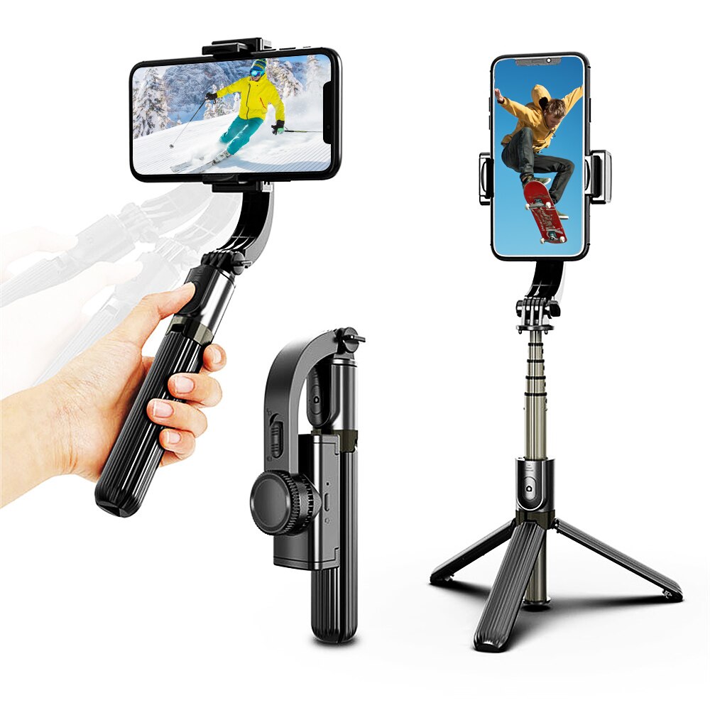 Gimbal Stabilizer Selfie Stick - L08 - Aluminum Alloy - Foldable - Bluetooth 4.0 - for Smartphones: Default Title
