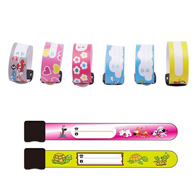 8Pcs/Set Kids Adjustable Waterproof Wrist Strap For Children Travel Outdoor Safe Anti-lost Wristband Safety Recognition Bracelet