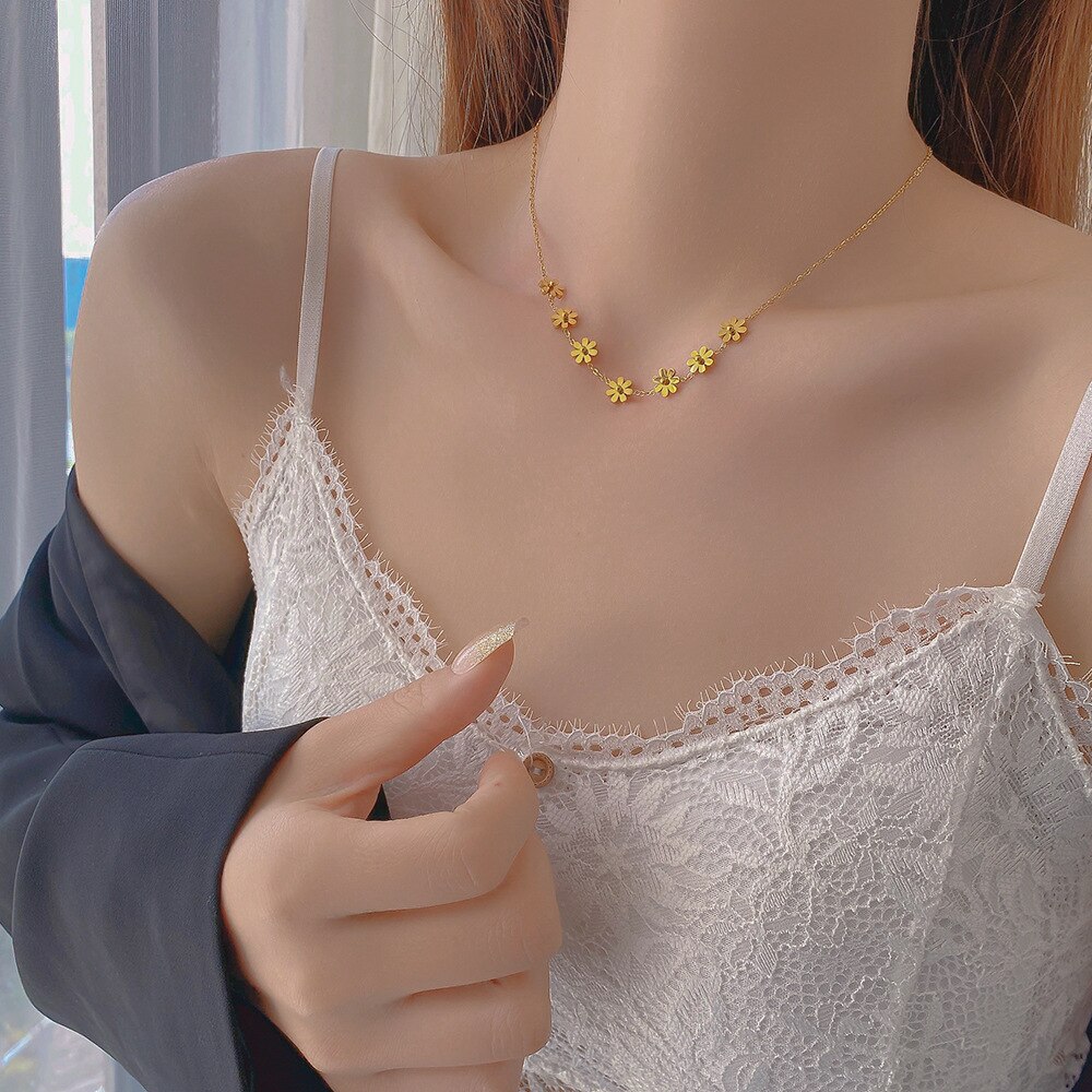 Mooie Rvs 7 Daisy Enkelband Topkwaliteit Enkelband Voor Vrouwen En Meisje Sieraden