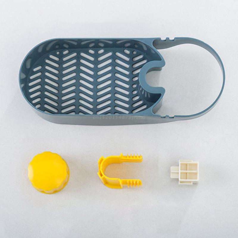 Keuken Spons Houder Plastic Gootsteen Caddy Organisator Duurzaam Borstel Zeep Afwasmiddel Afdruiprek Mand Voor Aanrecht