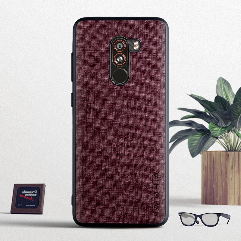 Tkanina silikonowa skrzynka dla Xiaomi Pocophone F1 miękka TPU zderzak tylna pokrywa dla Xiaomi Pocophone F1 sprawa Funda: Czerwony