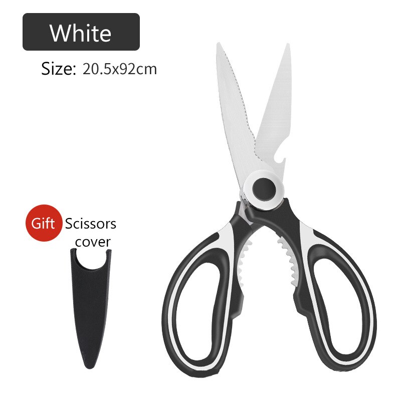 Keuken Schaar Koken Vis Vlees Schaar Sup Sharp Rvs Multifunctionele Premium Schaar Keuken Accessoires Gadgets: White Black