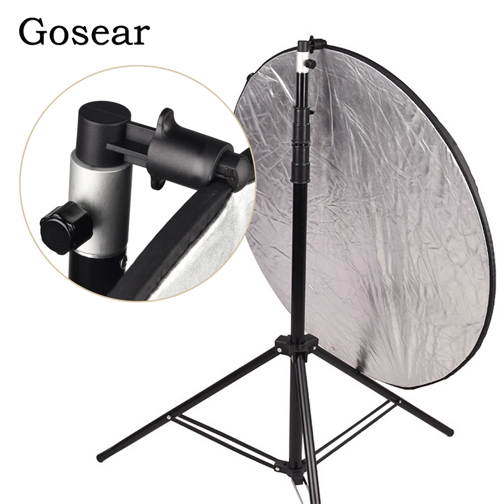 Gosear Aluminium Foto Video Studio Fotografie Achtergrond Houder Reflector Houder Softbox Disc Clip voor Light Stand 55x73mm