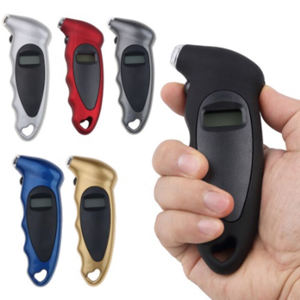 Digital dæktrykmåler meter cykel cykeldæk diagnostisk værktøj 0-150 psi baggrundslys lcd lufttryk