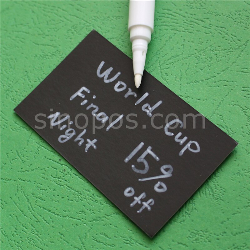 Etiquetas negras borrables de 9 cm, tienda de aperitivos de panadería, restaurante, cafetería, pastel, pan, comida, tarjeta de precio en blanco, etiquetas de papel pesado, billete de etiqueta