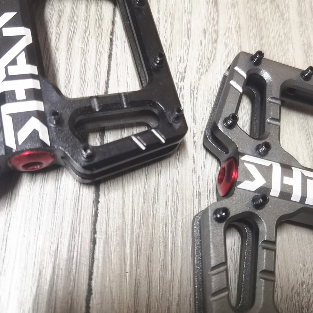 Pedales de bicicleta de montaña Pedales lubricados anchos de aleación de aluminio con 3 rodamientos Pedal antideslizante para ciclismo, pedal de bicicleta de carretera