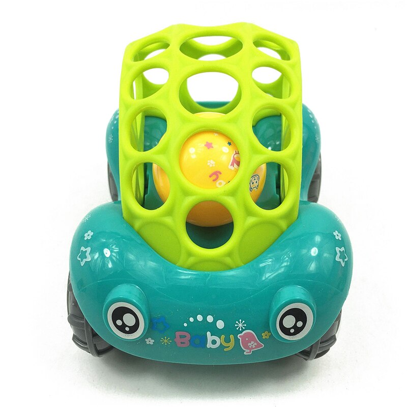 Newest Inertial Car With Bells Baby Rattle Safety Teether 2 Colors Children Birthday Toy