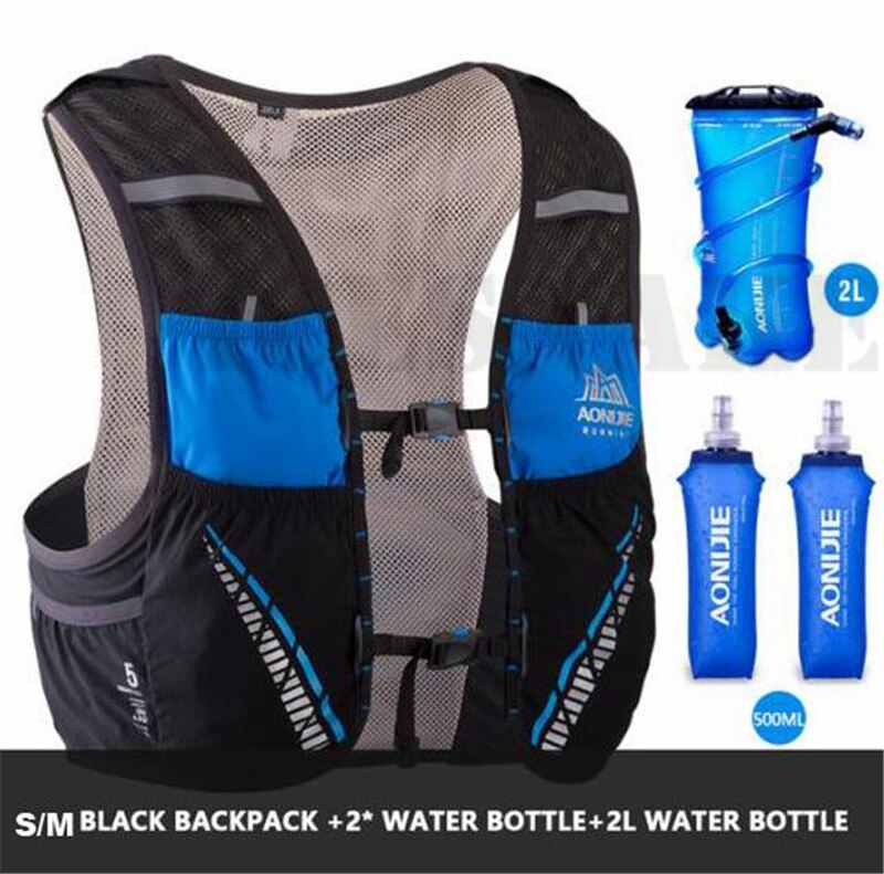 Aonijie 5L Hydratatie Backpack Rugzak Tas Vest Marathon Fietsen Klimmen Water Rugzak Harnas Waterzak Loopwedstrijd