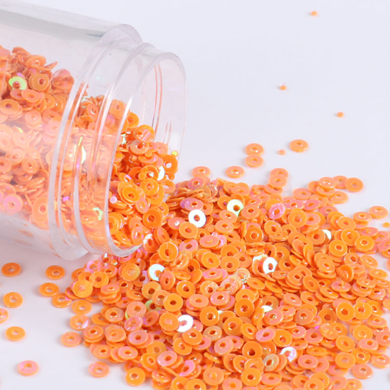4000 Stks/partij 2Mm Platte Ronde Losse Pailletten Pailetten Naaien Wedding Craft, Kleurrijke Nail Arts, nachtclub Jurk Naaien Accessoires: AB Orange