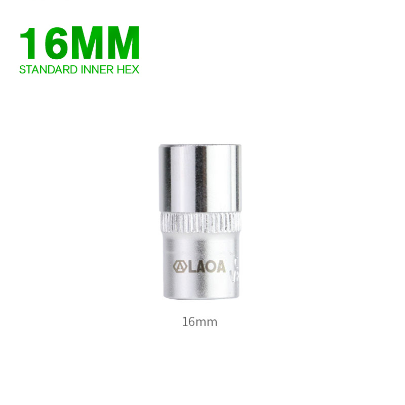 LAOA Metric 3/8 Hexagon Wrench Socket Set Socket Head Long and Short Socket Spanner Accessories 9-19mm: Hexagon 16mm