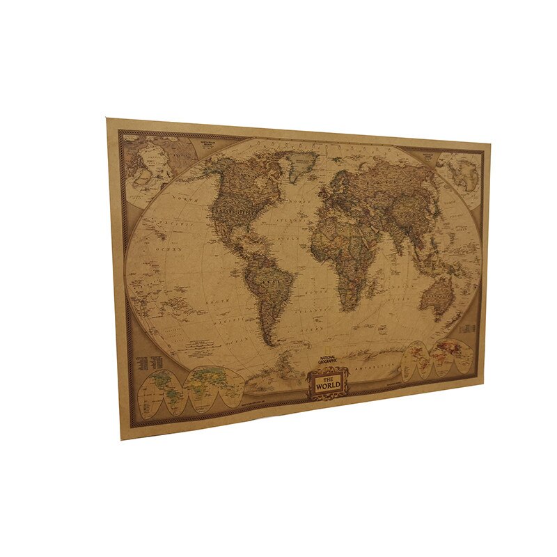 1 pcs 72.5*47cm Student school stationery education style event decoration poster Not acratch off world map poster wall maps