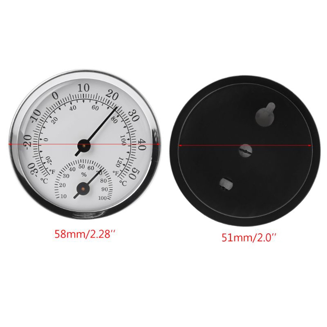 Wall Mounted Thermometer Hygrometer Mini Humidity Meter Gauge For Room Household Portable Hygrometer Weather Station