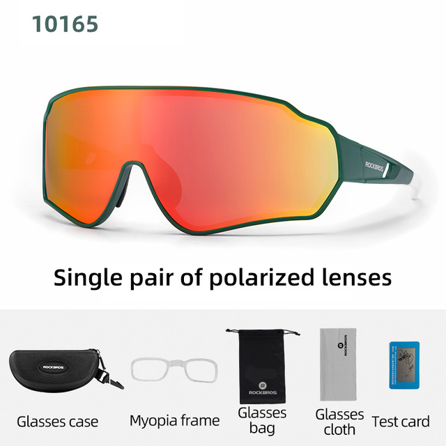 ROCKBROS Polarized Cycling Glasses Clear Bike Glasses Eyewear UV400 Outdoor Sport Sunglasses Men Women Cycling Sunglasses: Brown