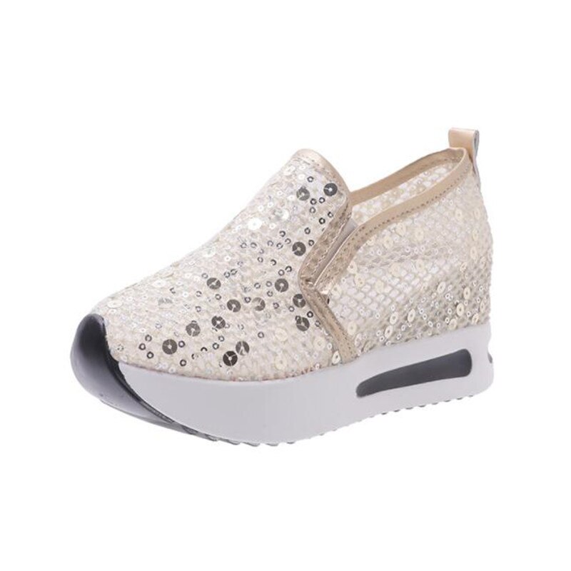 Zapatos deportivos con cuña oculta para mujer, zapatillas de suela gruesa que aumentan la altura, con plataforma tonificadora, zapatos de salto