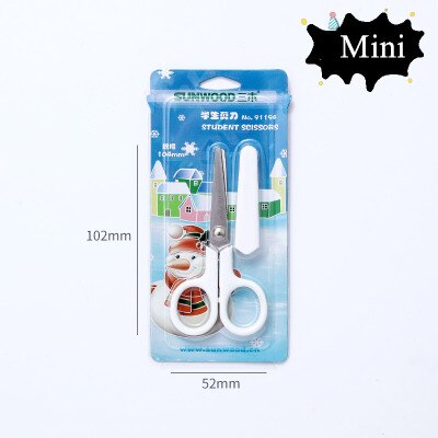 1 pc simples tesoura de aço inoxidável transparente plástico arte tesoura corte papel estudante papelaria escritório diy artesanato suprimentos: WHITE