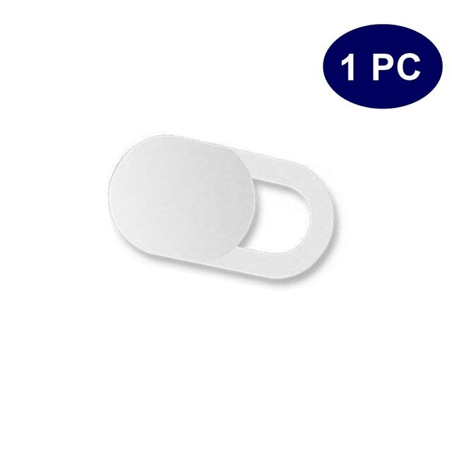 Cubierta Universal para WebCam, cubierta Ultra delgada con imán de obturador, cubierta para lente de cámara deslizante para Web IPhone, Macbook, iPad, portátil, pegatina de privacidad: 1 PC White