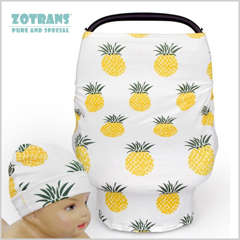 Moeder borstvoedingshoes sjaal voor borstvoeding fruit ananas baby autostoel luifel winkelwagenhoes voor baby's multifunctionele cape
