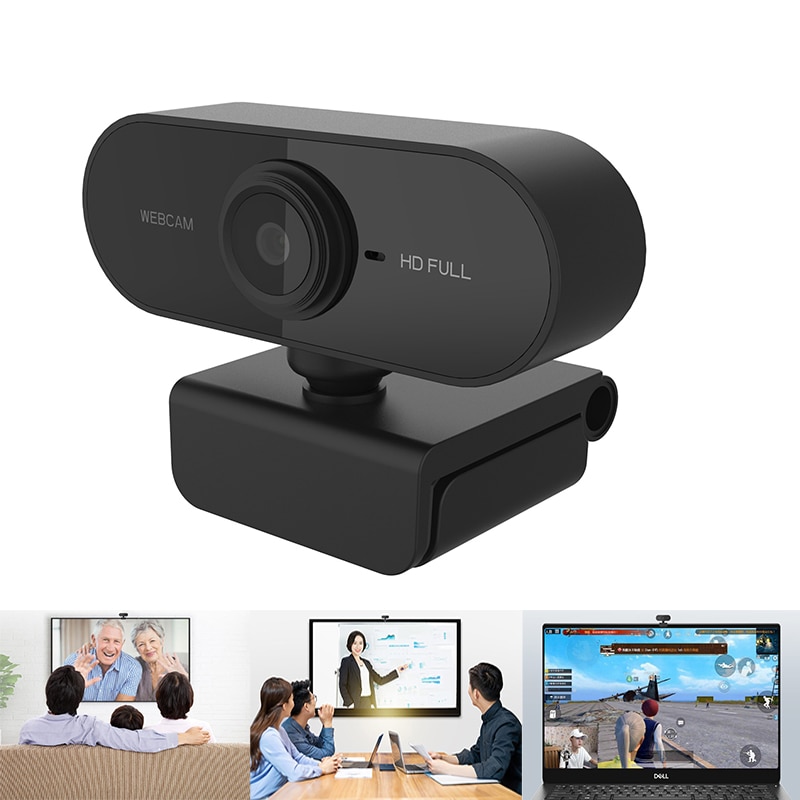 HD1080P Webcam USB Web Camera Cam Mini Computer Camera With Mic Flexible Rotatable For Online Education Video Recording Work