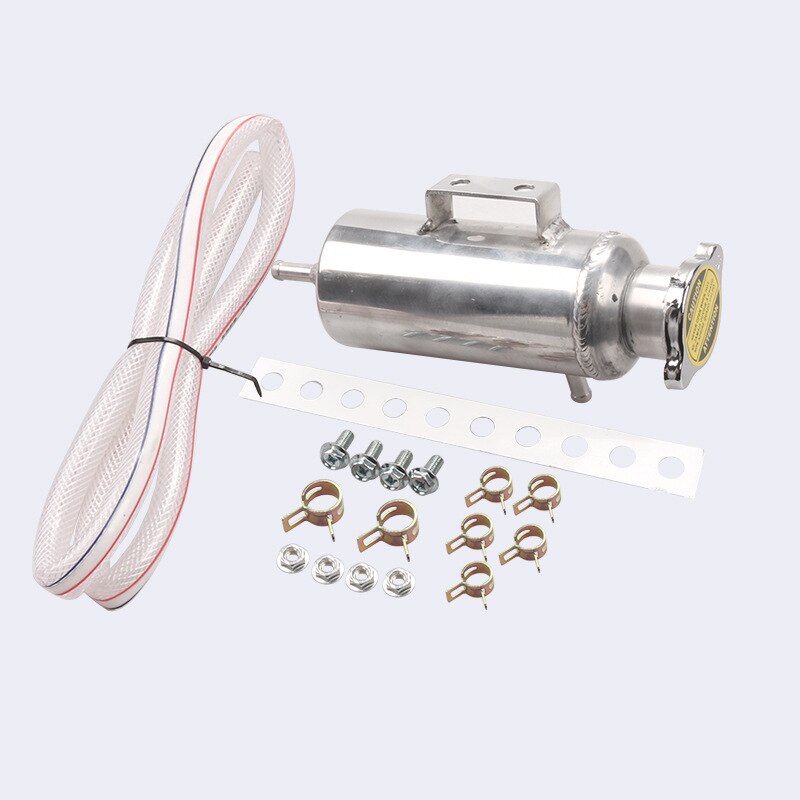 Radiador Universal para coche, recipiente de refrigeración de agua y aluminio, depósito de botella refrigerante, olla de ventilación