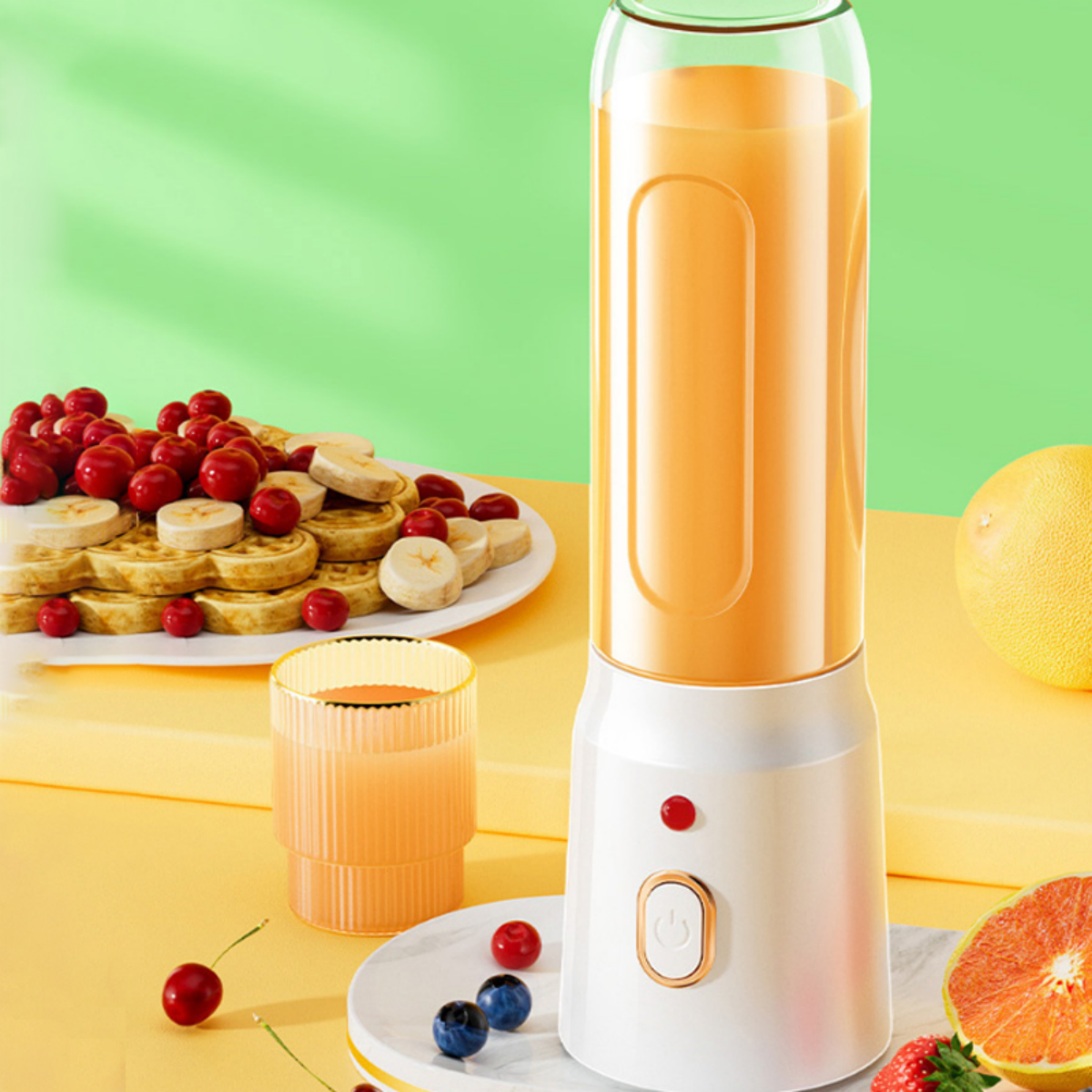 450ML Draagbare Elektrische Blender 40W USB Oplaadbare Draadloze Juicer Hoge Krachtige Juicer Cup Voor Smoothie Milkshake Sap Voedsel: Default Title