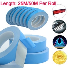 25m / Roll Thermal Double-sided Tape insulation High temperature resistance Adhesive Tape for CPU GPU LED Module Heat Sink