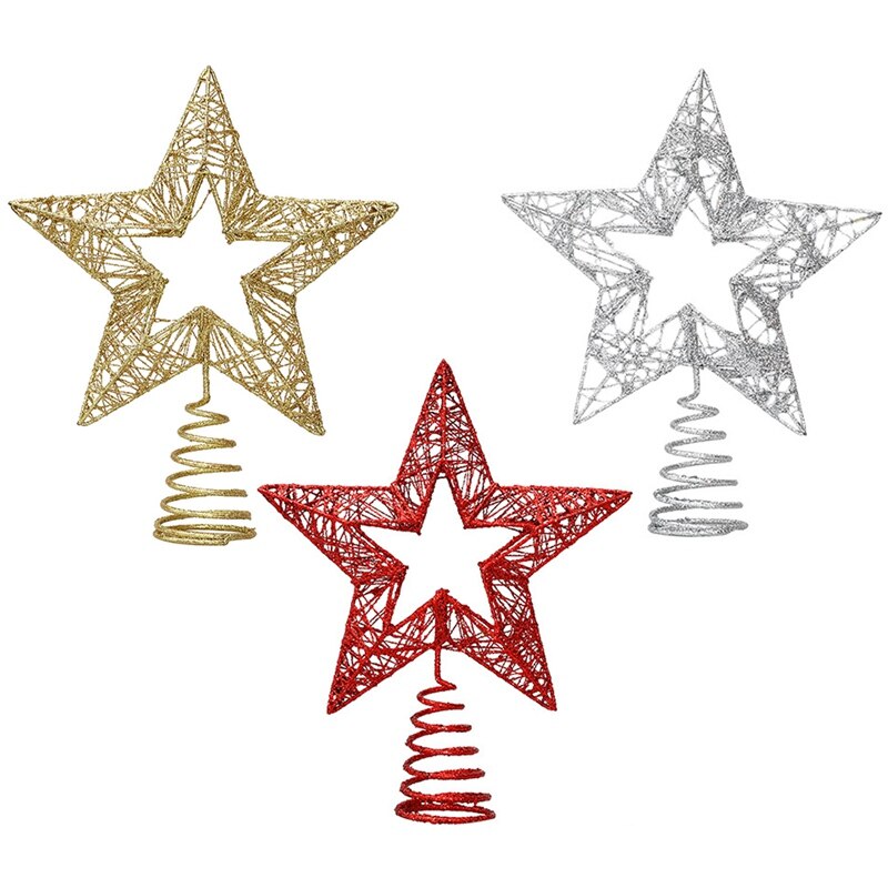 Kerstboom Ster Boom Topper Xmas Boom Decoratie Ijzeren Decoratie Props 5 Point Star Xmas Christmas Decor Voor Thuis