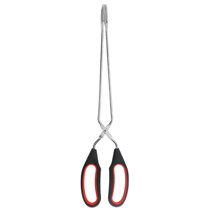 Tenazas de tijera para barbacoa, herramientas de barbacoa, pinzas para comida a la parrilla, mango de tijeras largo, Clip para asar pan, pinzas para el horno, accesorios para barbacoa: L 33cm