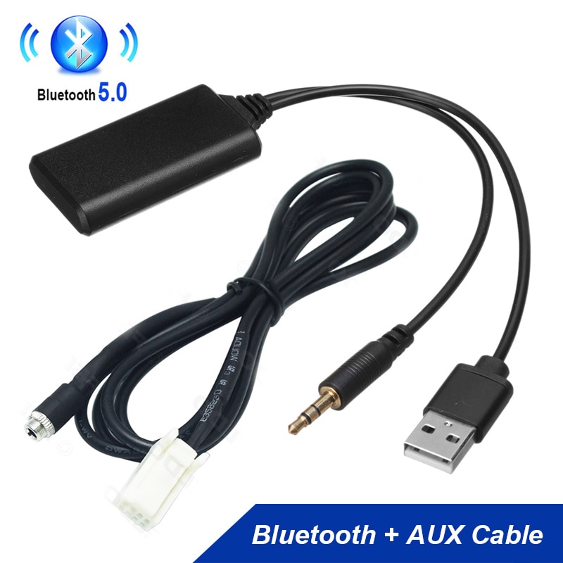Bluetooth-ontvanger Voor Auto – 3,5 Mm Aux, Draadloze Muziekstreaming, Handenvrij Bellen, Compact En Draagbaar, Zwart