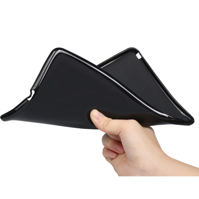Etui til apple ipad air 1 a1474 a1475 9.7 tommer smart tablet cover til ipad air 1 1474 1475 9.7 '' flip cover silikone soft shell: Enkelt blak skal