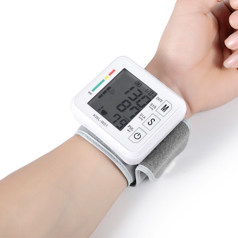Blodtryksmåler automatisk stemme håndled digital blodtryksmåler tonometer meter håndled lcd display