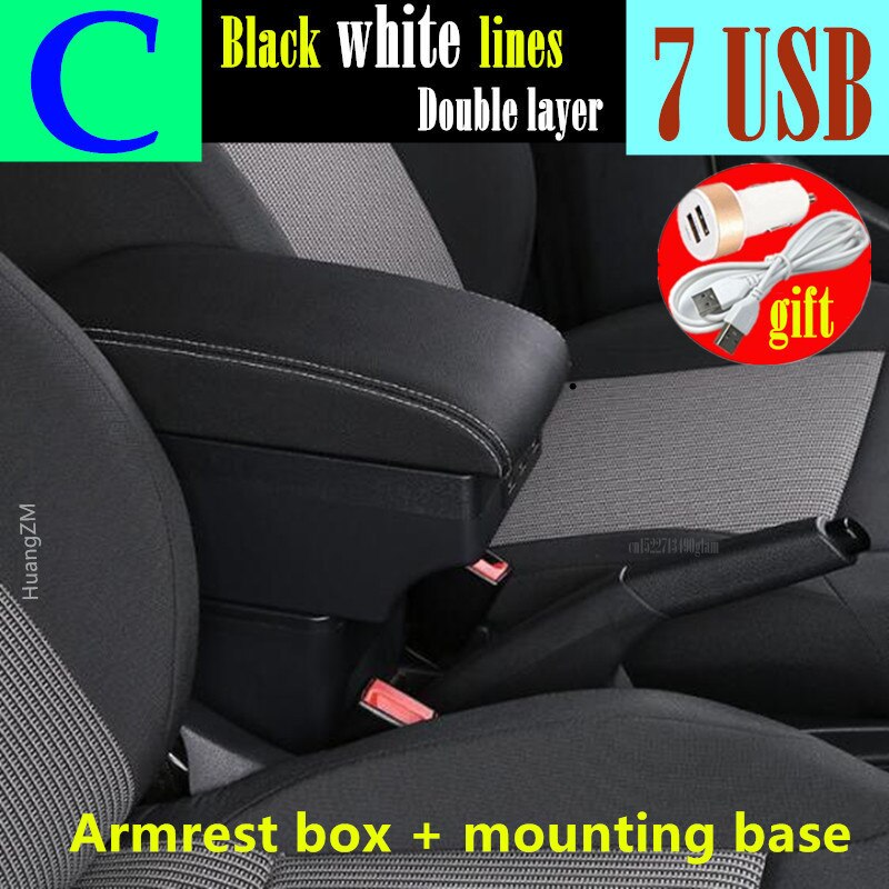 Accoudoir de voiture avec Interface USB, boîte de rangement de contenu en magasin Central pour Opel et Adam
