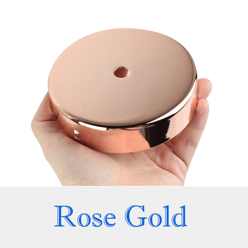 Ceiling Plate Hanging Chassis Base Retro Lamp Bases Iron Pendant Lamp Plate Lighting Fixture Ceiling Fittings DIY Straight Edge: Brown / B15