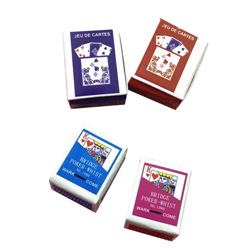 Dæk med mini spillekort , 1.5 x 1cm papir poker kort rejse dæk kort festival fest spil forsyning til drenge piger