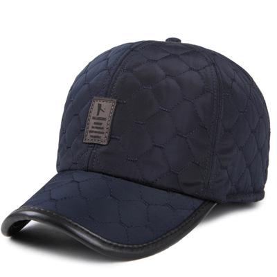 VORON Warme Winter Baseball Cap Mannen Oor Bescherming Gorro hoeden Snapbak Solid Bone Baseball cap Mannen Winter Warm voor Mannen: navy