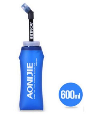 AONIJIE 150ml 250ml 500ml Duurzaam Bpa-vrij Opvouwbare Zacht Water Zak Draagbare Ketel Outdoor Sport Reizen wandelen Water Fles: 600ML