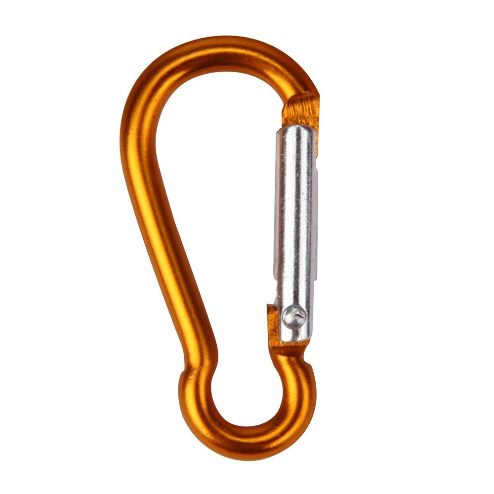 2 Stuks Aluminium D Vormige Karabijnhaak Spring Snap Clip Haken Camping Wandelen Klimmen Sleutelhangers Voor Outdoor Sport Clip Haak 25 #: Orange